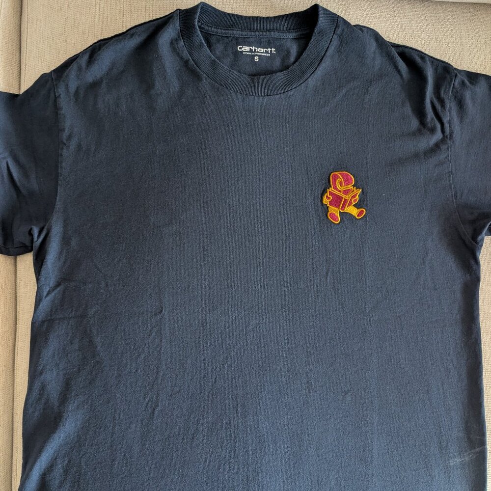 Carhartt - Navy Blue Short Sleeve T-shirt - Reading Club - size small